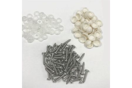 Afdekdopjes overkapping ral 9010 creme/wit