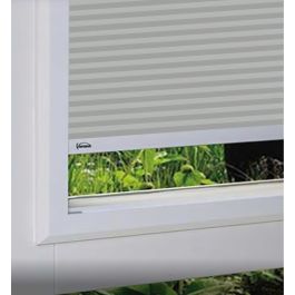 GARDINIA Plisségordijn met klemsteunen, thermo-achterzijde, optimale lichtreflectie, energiebesparend, alle montageonderdelen inbegrepen, EASYFIX -plisségordijn met 2 geleiders, wit, 50 x 130 cm (BxH